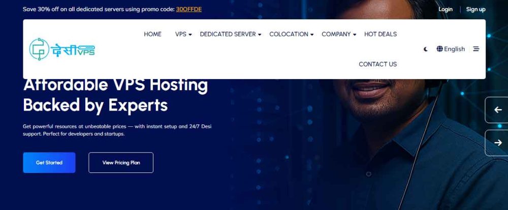 DesiVPS-homepage